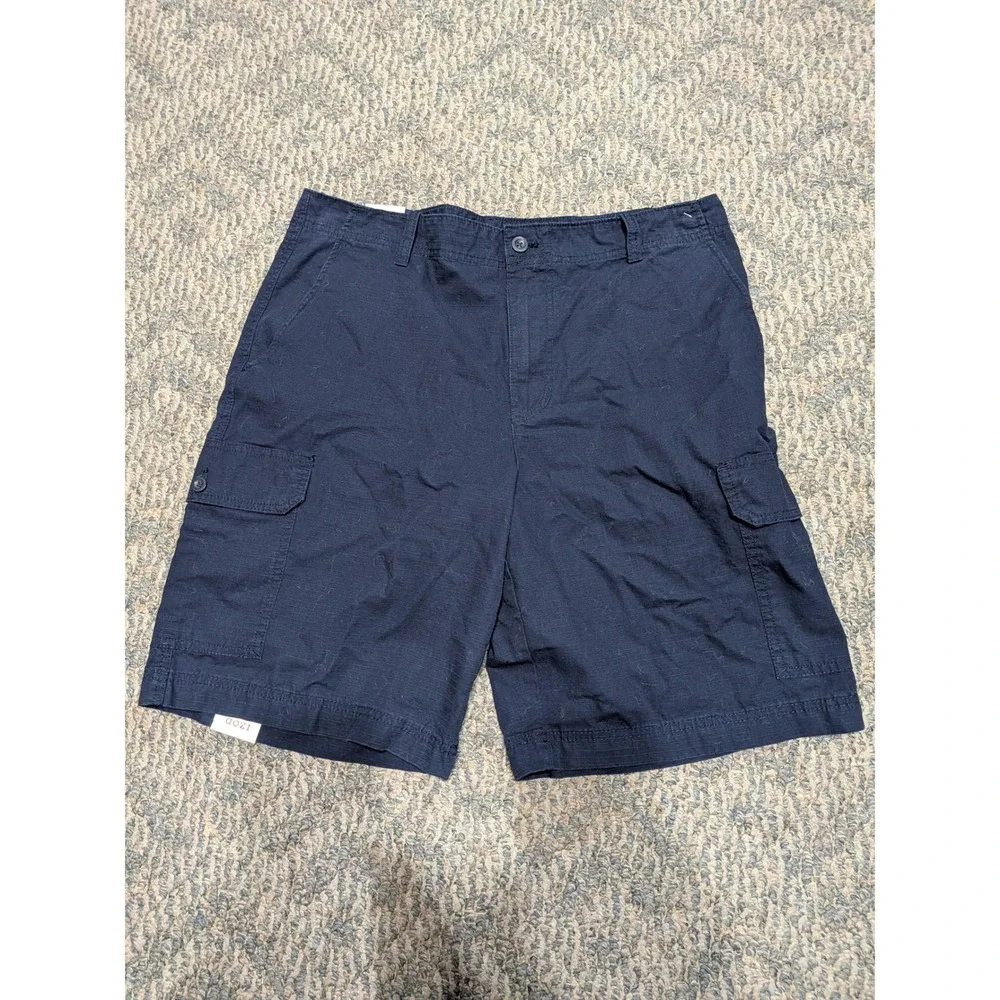 IZOD Mens Saltwater Ripstop Cargo Shorts Midnight Navy Blue 36 45SH074470